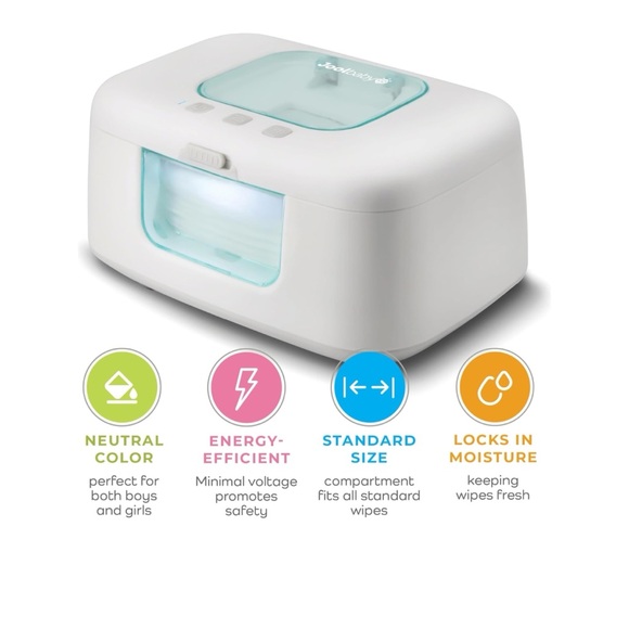 Brand New Wipe Warmer & Dispenser with LED Changing Light & On/Off Switch - Picture 6 of 7